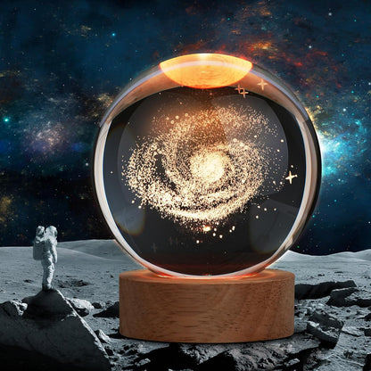 3d laser-engraved k9 crystal sphere with 3.15-inch diameter
