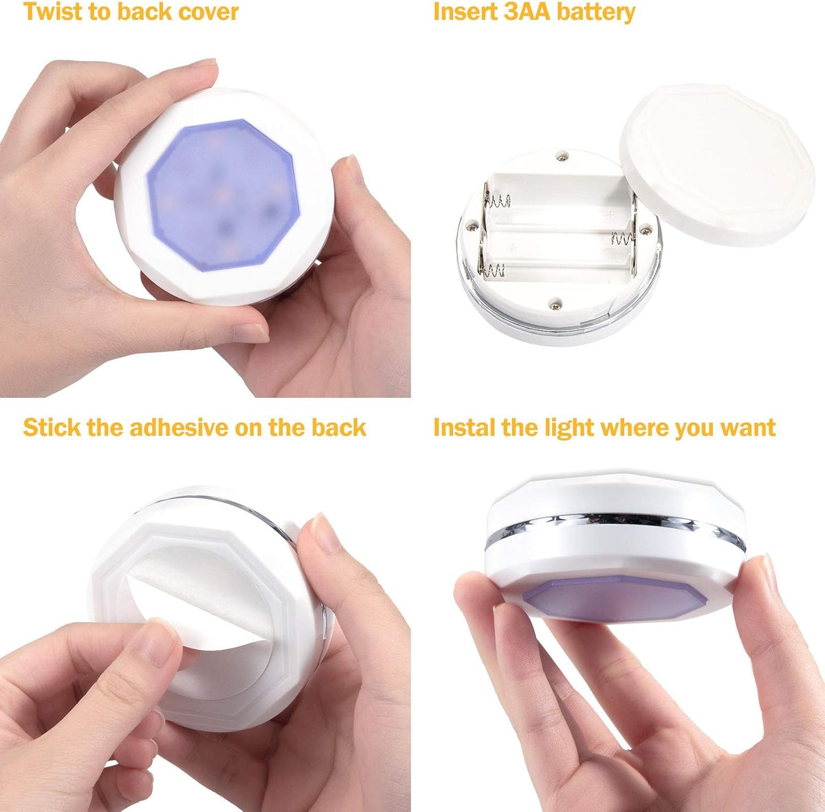 3x aa battery operation per light with no cord, enabling fully portable placement