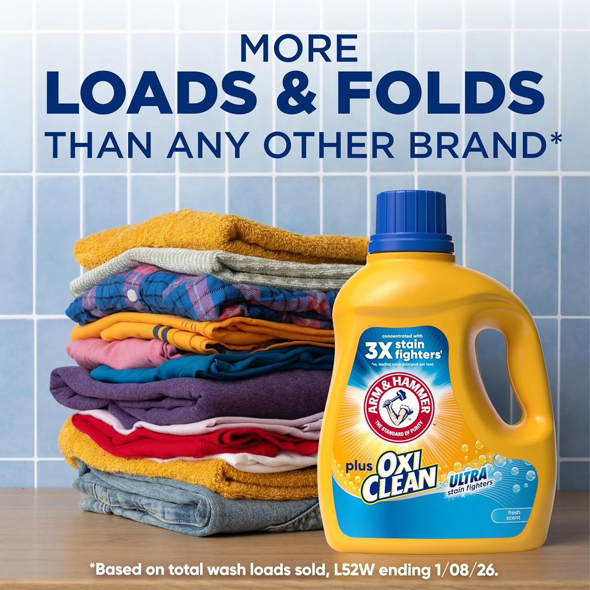 3x concentrated stain fighters vs. leading value detergent