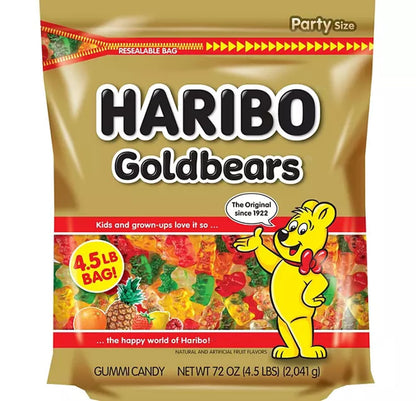 4.5 lb (72 oz) resealable party-size bag for bulk snacking and easy storage