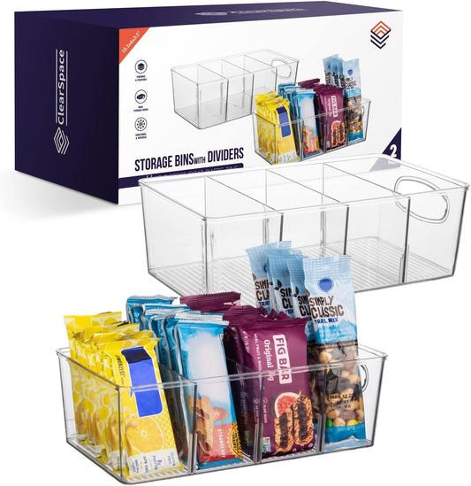 4 built-in sections with removable dividers for customizable compartments
