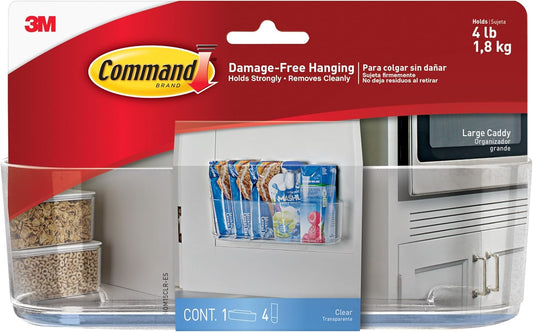 4 lb weight capacity with included command adhesive strips