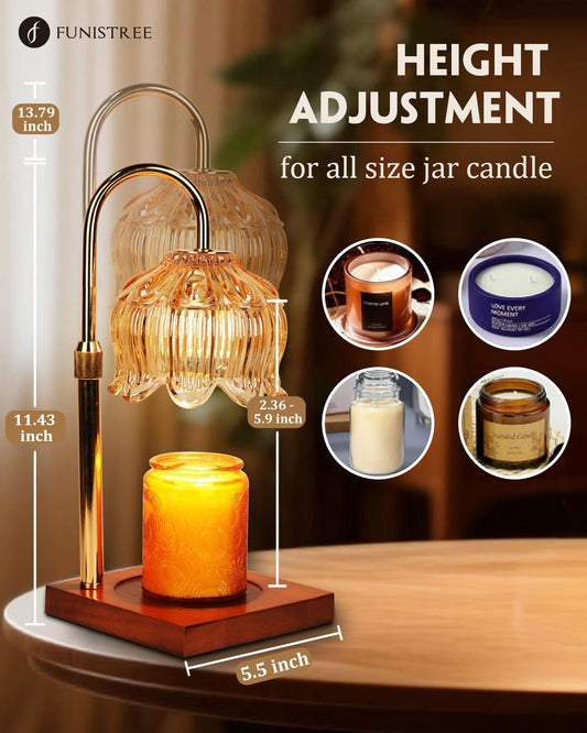 4-level dimming knob (25% / 50% / 75% / 100%) controlling both light and heat output