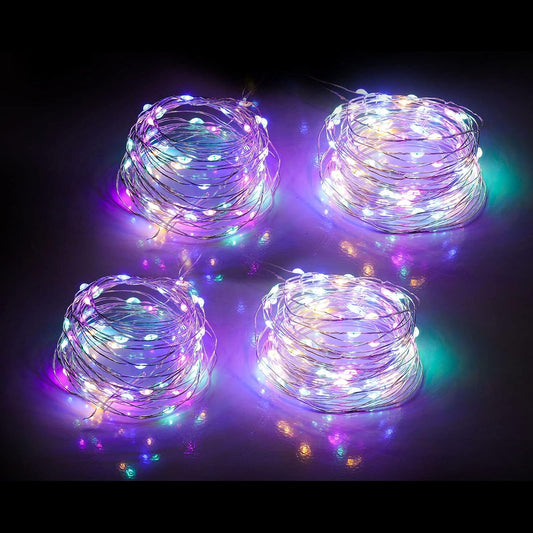 4-pack of 10ft strings, 30 leds each (120 leds total) with 4-inch spacing