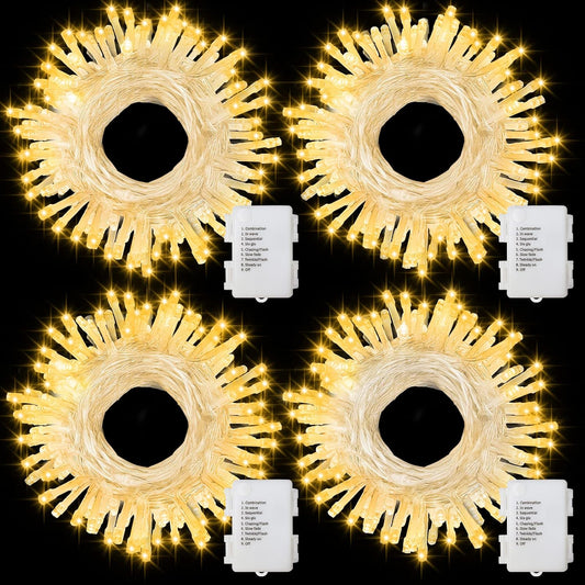 4-pack of 16.5ft strings with 50 warm-white leds each (200 leds total)