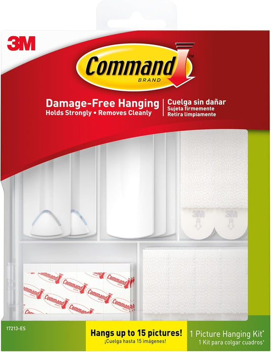 4 pairs large + 8 pairs small picture hanging strips with 16 poster strips included