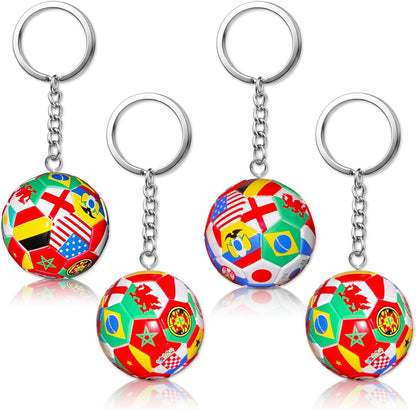 4-piece set with assorted national flag designs
