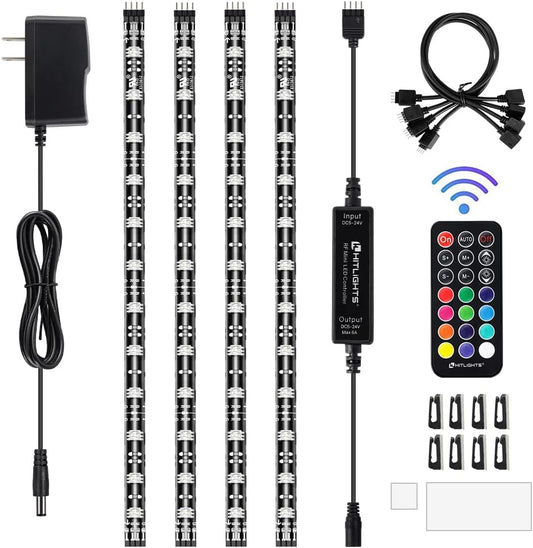 4 pre-cut 1ft (48in total) smd 5050 rgb led strips with 150 individual leds