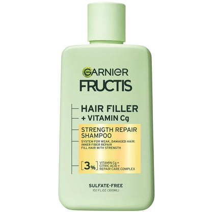 4-step hair filler system: bonding inner fiber repair pre-shampoo, strength repair shampoo, conditioner, and serum