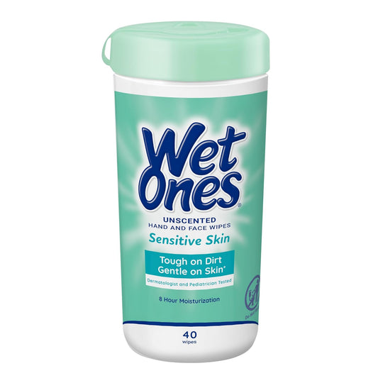 40-count click-top canister designed to keep wipes from drying out