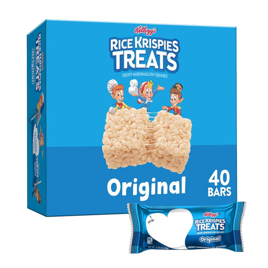 40 individually wrapped original marshmallow cereal bars per box (31.2 oz total)