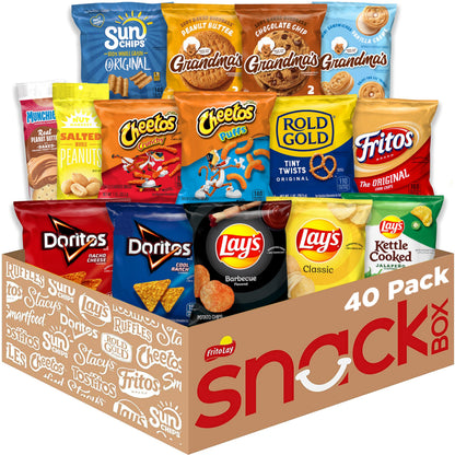 40 individually wrapped single-serve portions for grab-and-go convenience