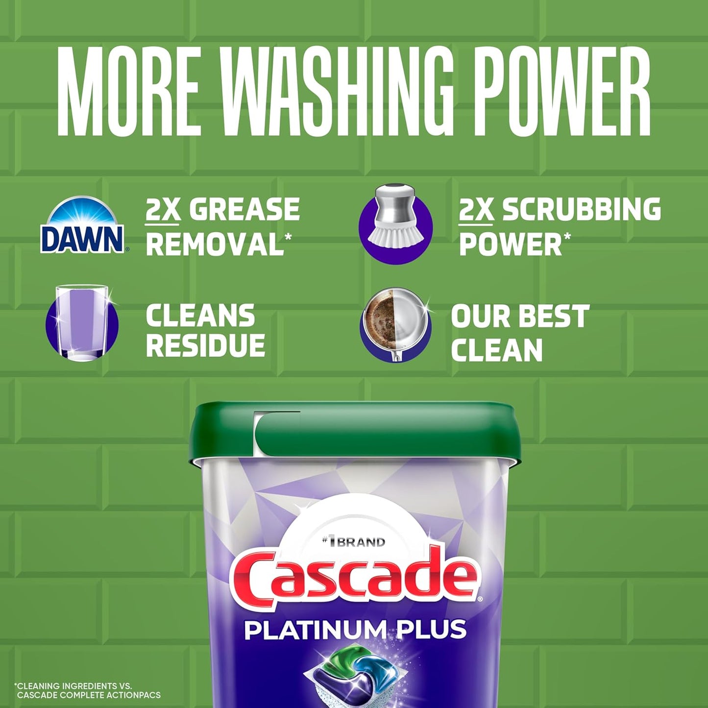 40% larger liquid top for added cleaning power while still fitting standard dispensers