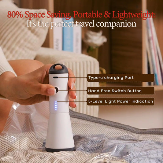 4000pa suction with 140l/min airflow for 10–15 second bag compression