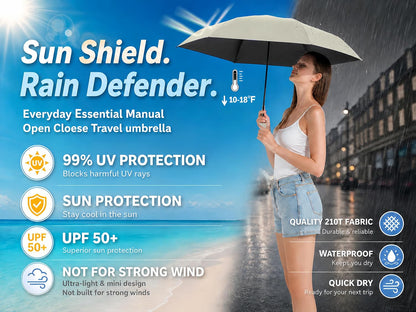 41-inch arc / 37-inch canopy delivering full coverage from a mini form factor