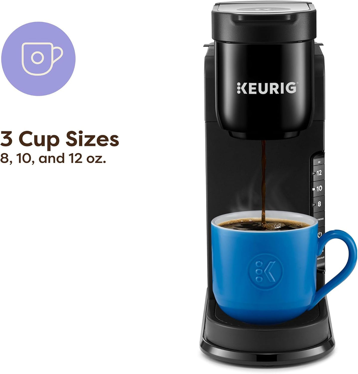 42 oz removable water reservoir supporting up to 4 brews per fill