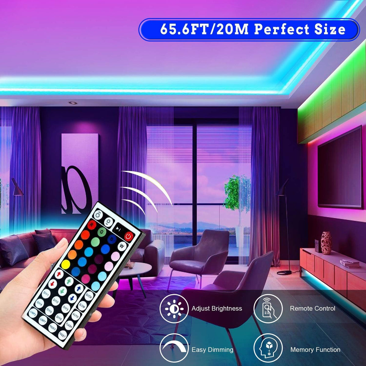 44-key ir remote control included in the kit