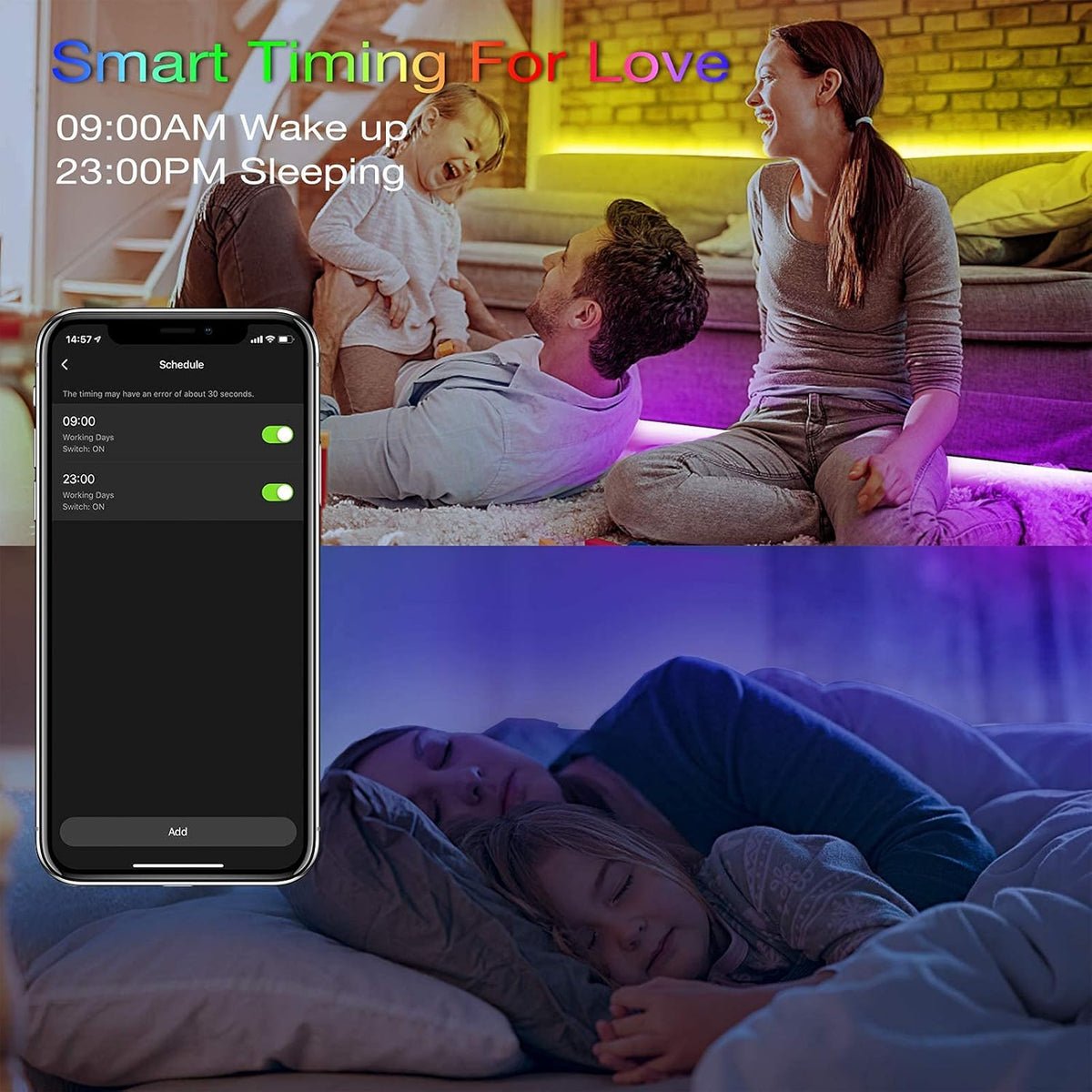 44-key ir remote plus app control and built-in timer