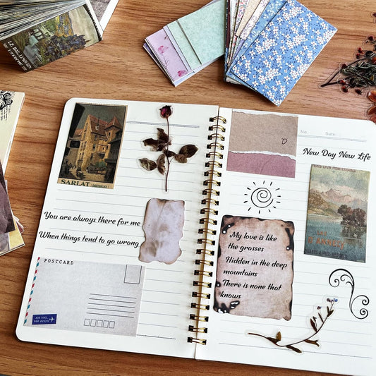 45 vintage writable stickers for custom labeling and journaling