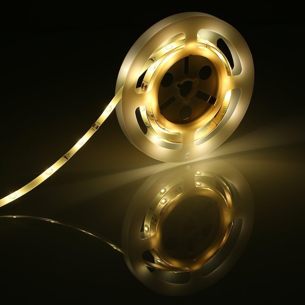 45 warm-glow leds per 5 ft flexible strip with 100,000-hour rated lifespan