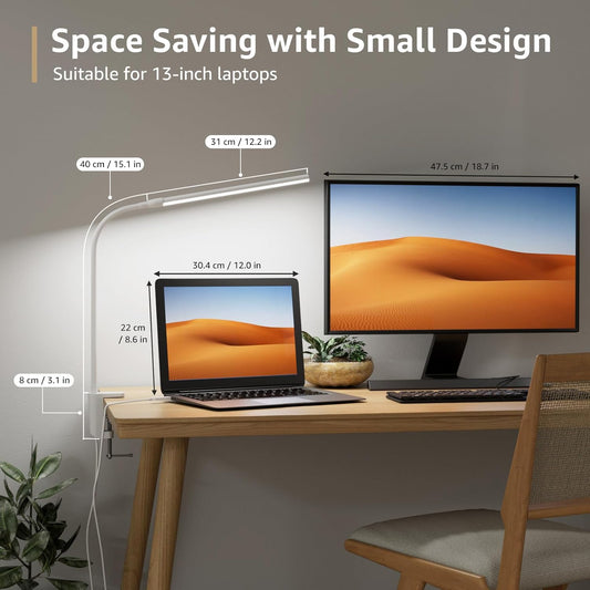 450lm brightness from 54 energy-efficient leds with non-flicker eye-caring output