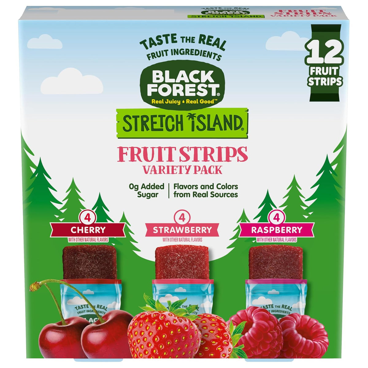 48 individually wrapped 0.5 oz fruit strips per box