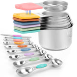 Magnetic Measuring Cups and Spoons Set – Display-Worthy Baking Station Upgrade with Magnetic Wall Attachment
