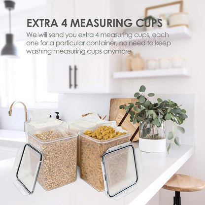 5.2l / 175 oz capacity per container (set of 4) with wide opening for measuring cup access