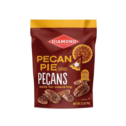5.5 oz stand-up bag containing about 6 servings of recipe-ready glazed pecans