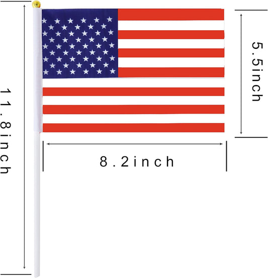 5.5 x 8.2 inch polyester flag panels for clear visibility when waved