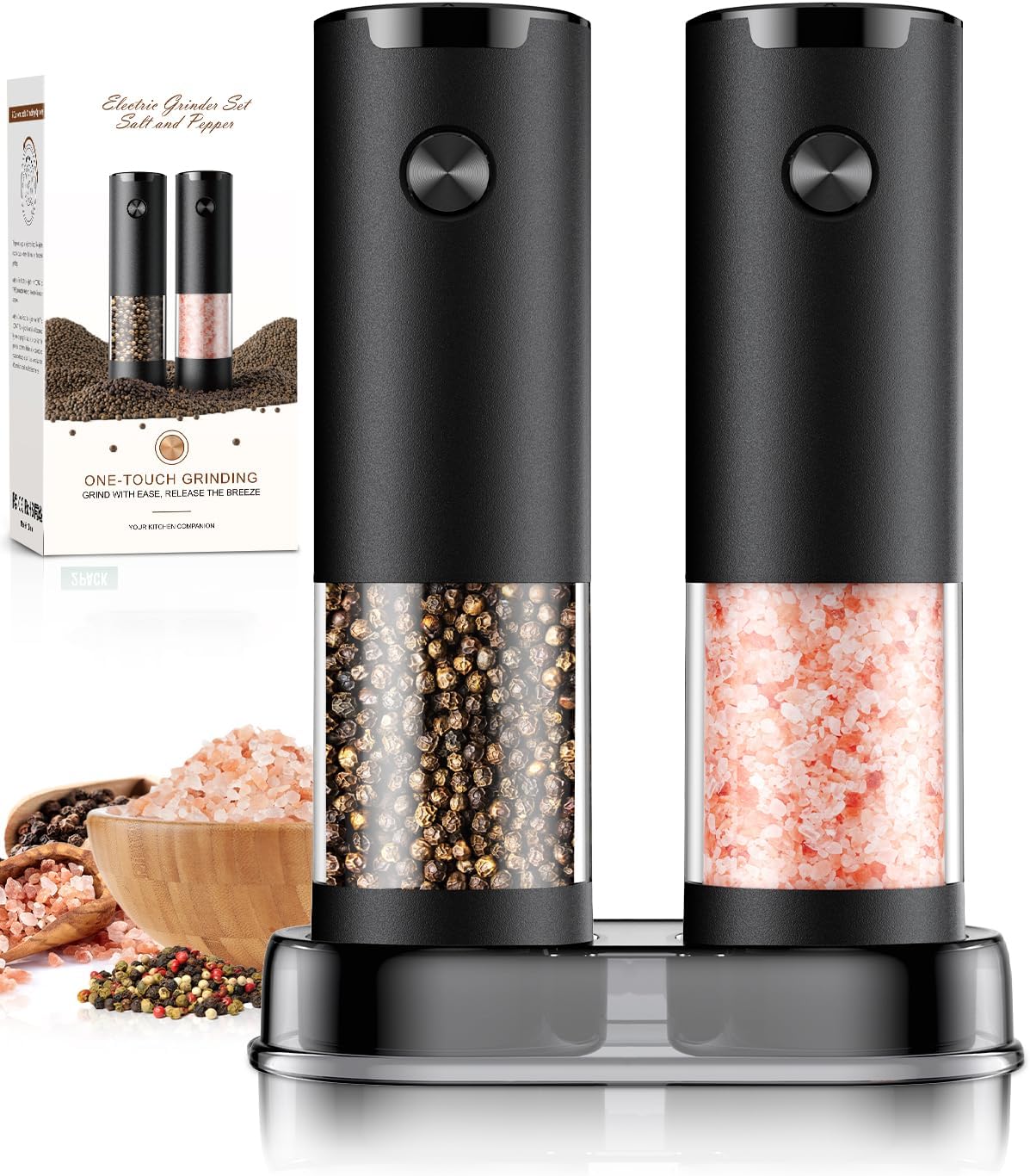 5 adjustable coarseness levels for fine-to-coarse seasoning