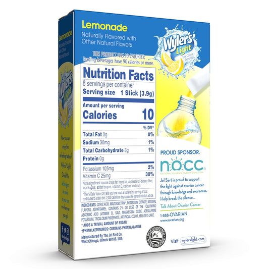 5 calories and 85% fewer calories than leading regular beverages per packet