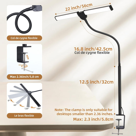 5 color temperatures (3000k–6500k) and 5 brightness levels (20%–100%) for 25 lighting modes