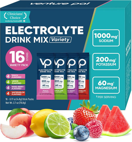 5 essential electrolytes per stick: sodium, potassium, magnesium, vitamin c, and salt