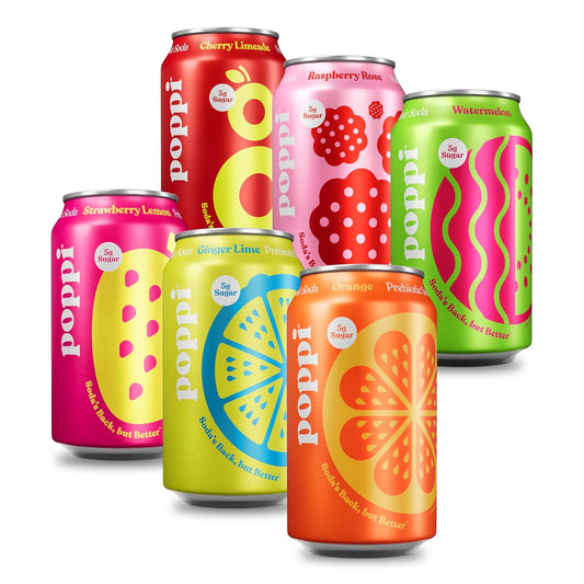 5 grams of sugar and 35 calories or less per 12 fl oz can