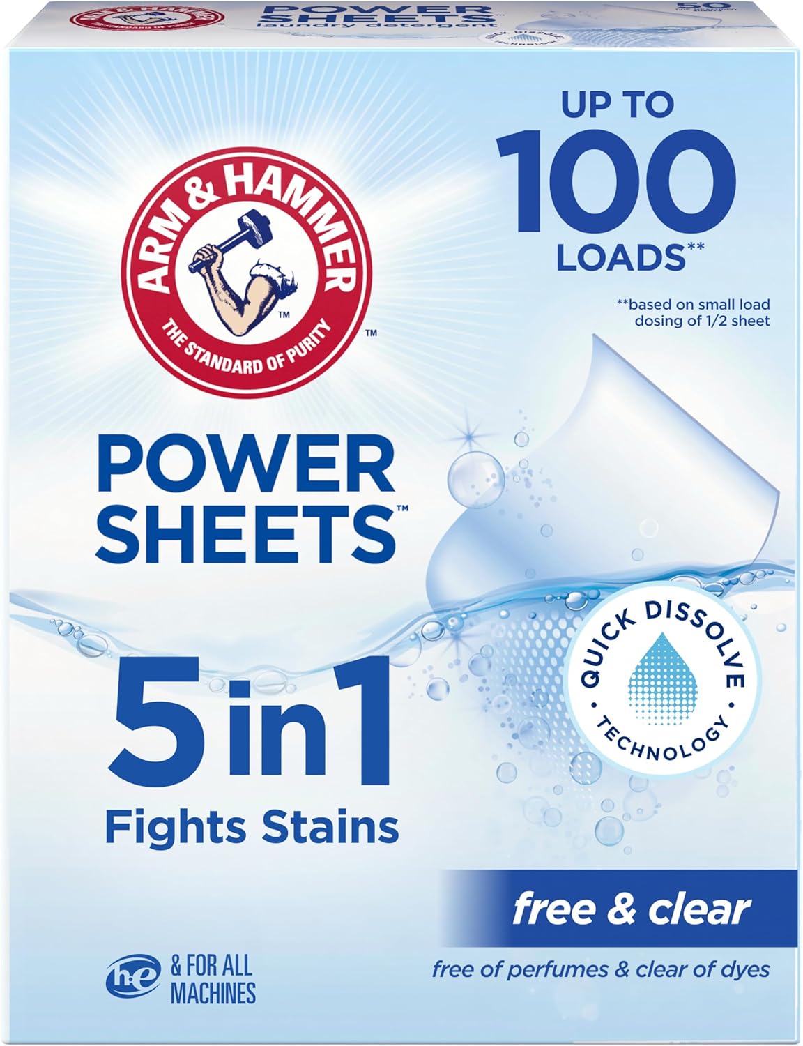 5-in-1 concentrated cleaning formula with the same active ingredients as arm & hammer liquid detergent
