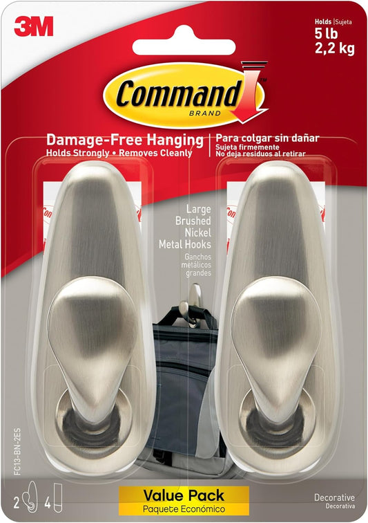 5 lb per-hook weight capacity for medium-weight items like coats and holiday decor