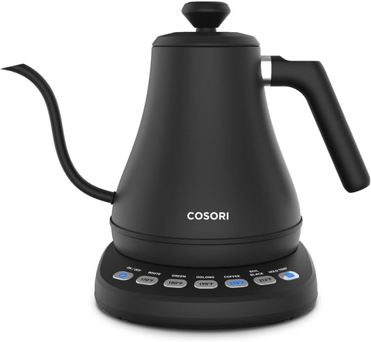 5 one-touch temperature presets for varied brewing needs