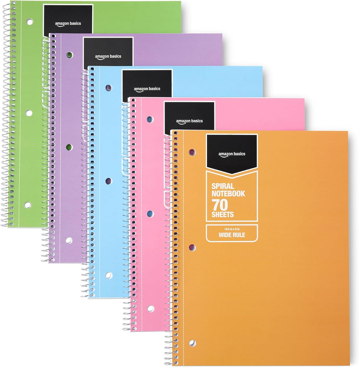 5-pack value bundle with assorted pastel cover colors