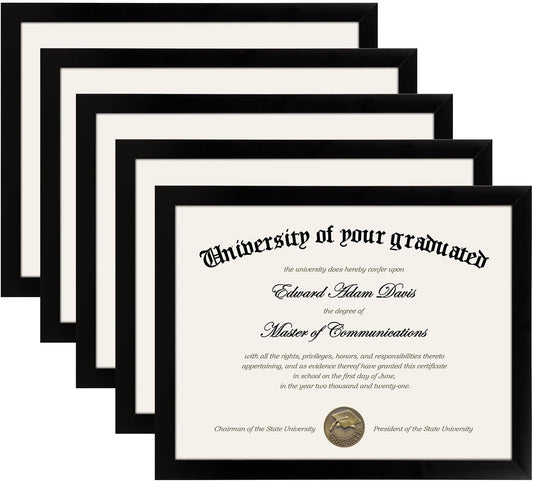 5-piece bulk pack of 8.5x11 document frames