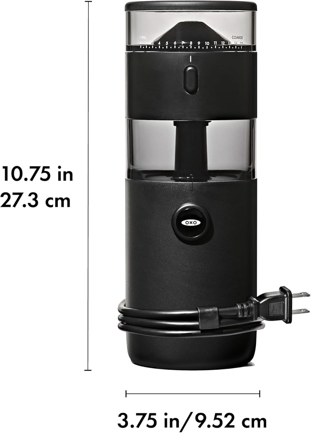 50-gram bean hopper (up to 6 cups / 30 oz of brewed coffee)