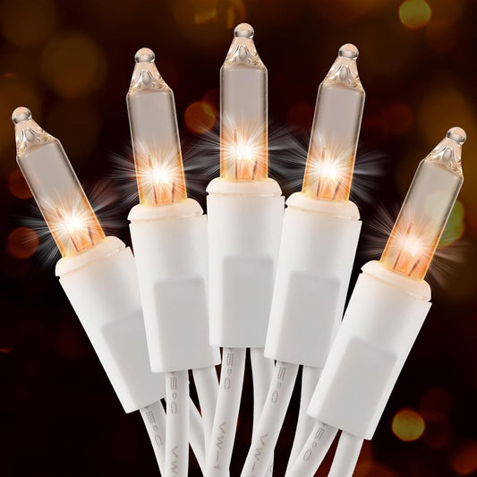 50 incandescent mini bulbs on a 13ft white-wire string