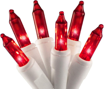 50 incandescent mini bulbs on a 9-foot lighted string (11 feet total length)