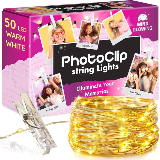 50 (or 100) warm white 3000k leds on flexible 16.4 ft (or 33 ft) copper wire