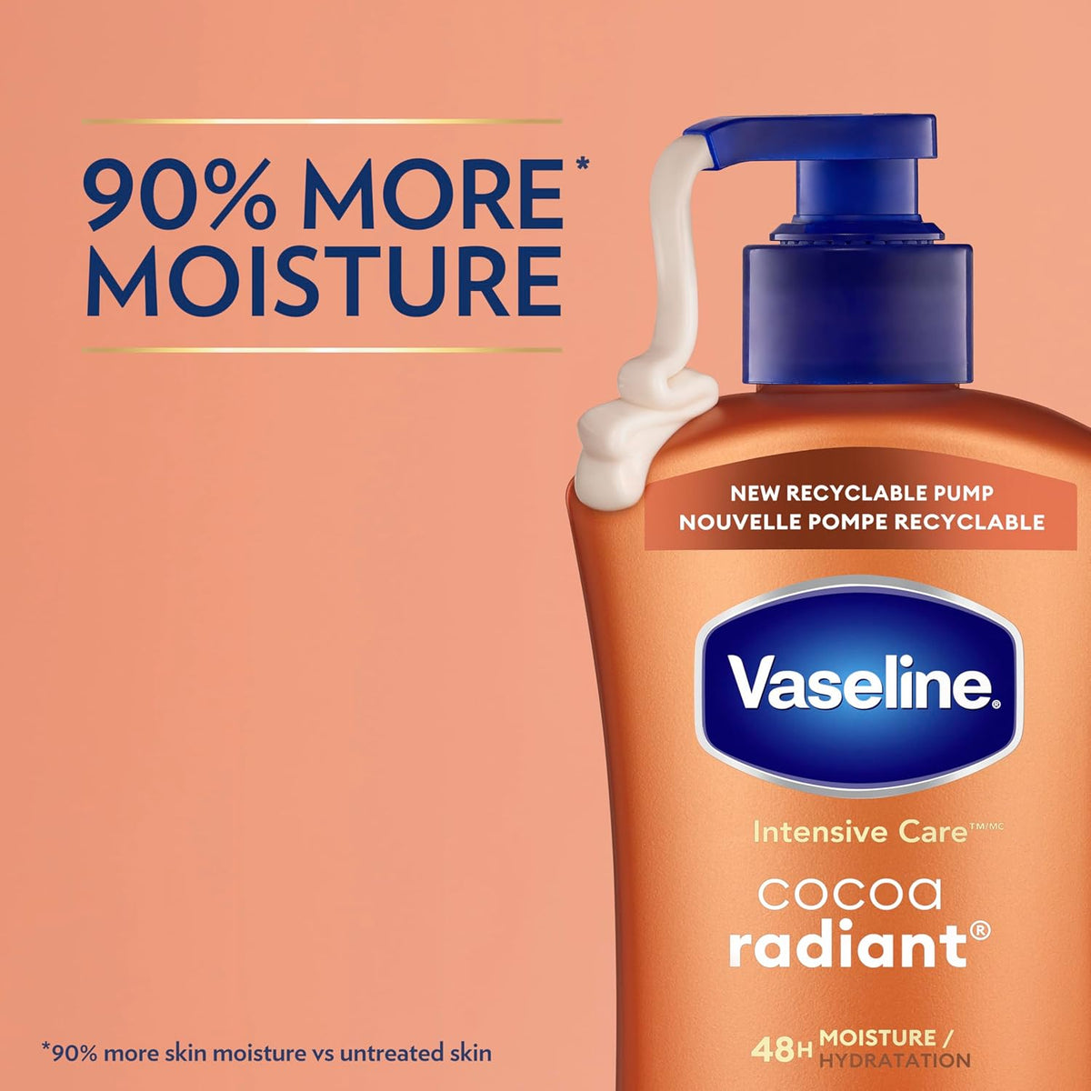 50% recycled-plastic bottle paired with a recyclable pump