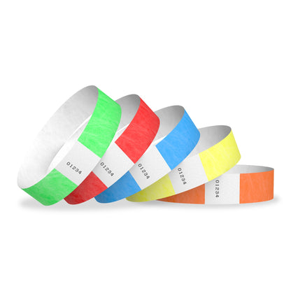 500 WristCo Tyvek Wristbands for Events – 500 Count, 5-Color Variety Pack – Tamper-Proof Design Prevents Reuse – Premium-Grade Bracelets for Hospital &amp;amp; Medical ID, Party, VIP Identification