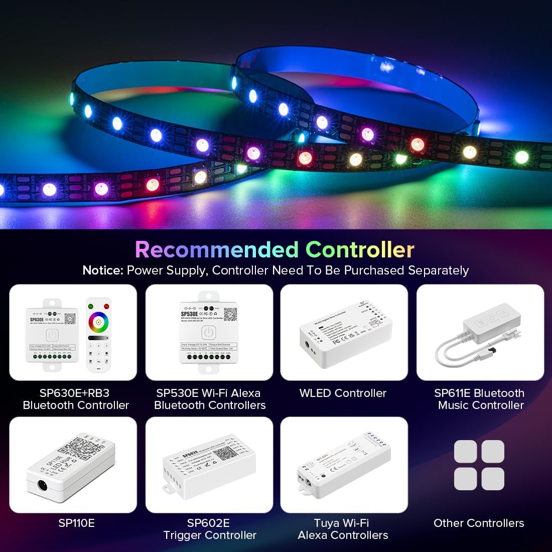 5v dc power input with cuttable segments and ip30 or ip65 waterproof options