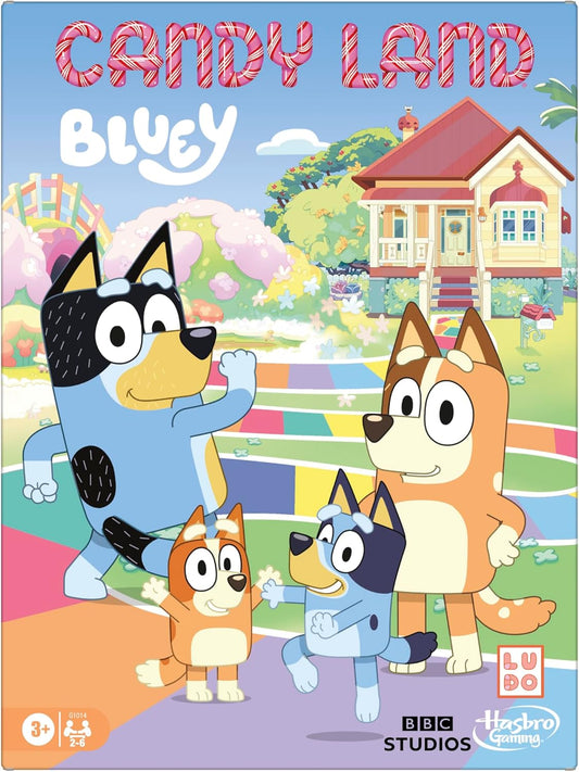 6 bluey character cardboard movers (dad, mum, bluey, bingo, muffin, socks) with plastic bases