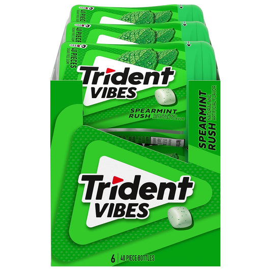 6 bottles of 40 pieces each for 240 total pieces of gum