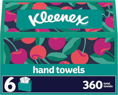 6 boxes of 60 disposable hand towels (360 total) for multi-room stocking